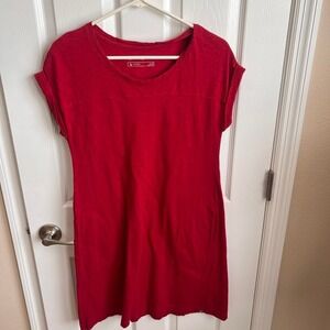 Eddie Bauer Casual Dress T-Shirt Style with Pockets Red‎ Outdoor Small